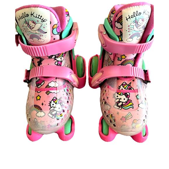 Hello Kitty Adjustable Roller Skates Kids size 11-2 Pink Cat Girls Roller Derby - Picture 2 of 12
